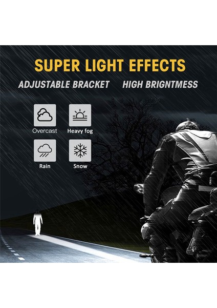60W 6000LM Yuvarlak LED Melek Gözü Işık Çubuğu 6000K/3000K Beyaz+Sarı Işık Motosiklet Offroad LED Çalışma Işığı Için - 2 Adet (Yurt Dışından)