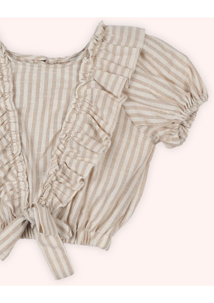 Kız Bebek Önü Büzgülü Şortlu Somon Takım modelleri