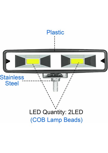 48W 6 Inç LED Çalışma Işığı Çubuğu Spot Flood Lambası Offroad Sürüş Sis 4WD Jeep Kamyon Atv Suv Ute Tekne Için (Yurt Dışından)