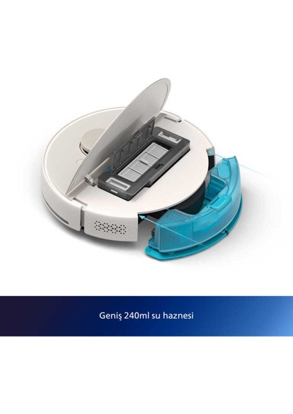 Islak+Kuru Homerun 7000 Lidar Moplu Robot Süpürge 5000 Pa,titreşimli Mop,app/wifi , EPA11