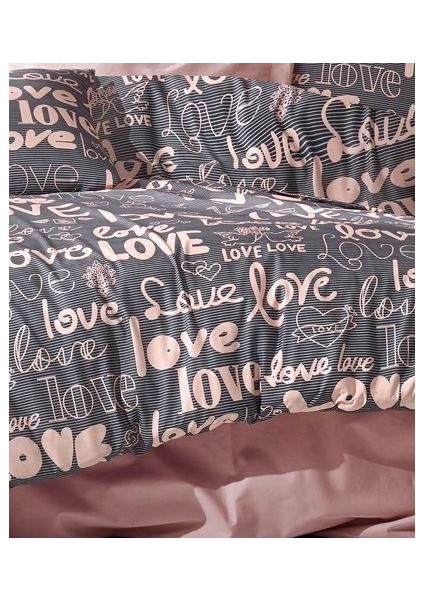 Pamuklu Çift Kişilik Nevresim Takımı Love