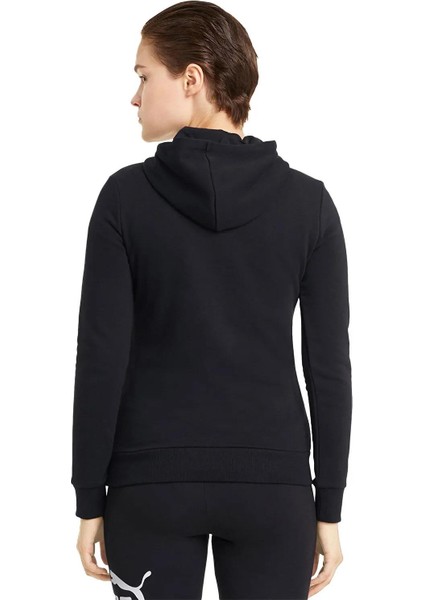 ESS LOGO HOODİE 586791-01 KADIN SİYAH Sweatshirt fırsatları