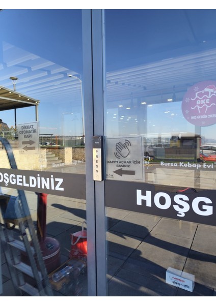 Kablosuz Pres Buton - Fotoseli Kapı Otomatik Kapı Kablosuz El Sensör Pres Buton