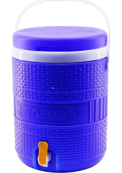 Toros 20LT Yuvarlak Termos Mavi Plastik Musluklu - Taşıma Kulplu BRKT-504217 (5047)