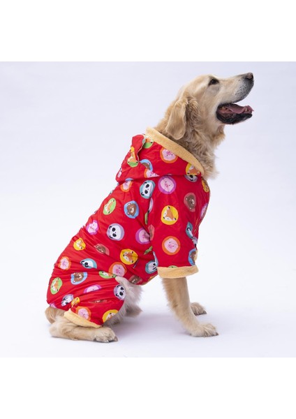 Kırmızı Animals Büyük Köpek Mont Büyük Irk Yağmurluk Köpek Kıyafeti fiyatları
