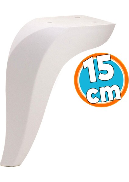 Mobilya Kanepe Sehpa Tv Ünitesi Koltuk Ayağı 15 cm Beyaz Baza Ayakları
