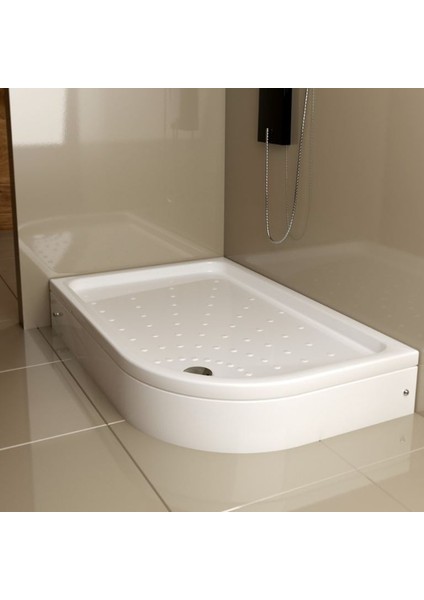 70X90 cm Asimetrik Oval Duş Teknesi Sol