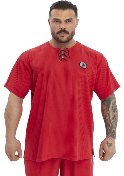 Oversize Pamuk T-Shirt Bağcıklı Rag Top Stilya 3372