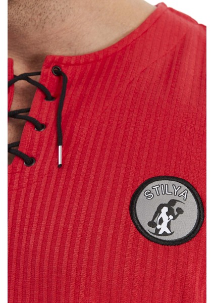 Oversize Pamuk T-Shirt Bağcıklı Rag Top Stilya 3372 indirimleri