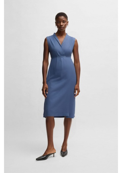 Midi Boy Anvelop Keten Elbise