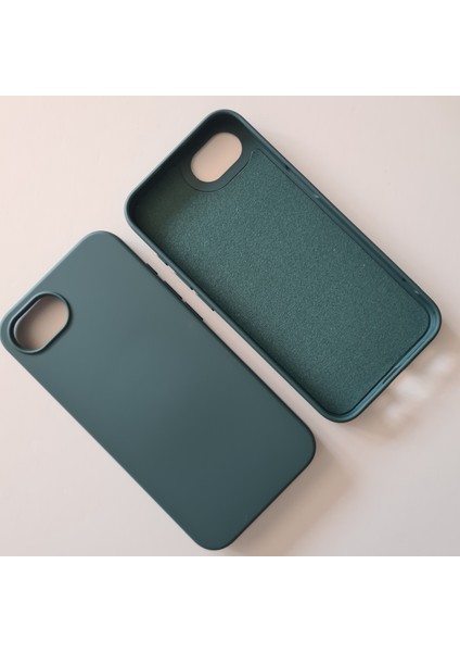 Apple iPhone 16E Uyumlu Lansman Içi Süet Esnek Silikon Kılıf