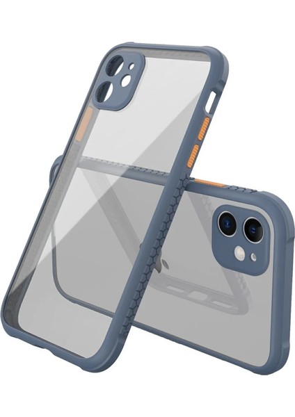 Iphone 12 Mini Kılıf Miami Şeffaf Silikon - Gri Mrayd