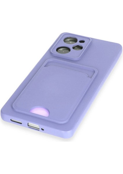 Xiaomi Poco X5 Pro 5g Kılıf Kelvin Kartvizitli Silikon - Lila Mrayd