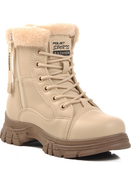 24072-F Siyah-Zümrüt Içi Polarlı Kız Çocuk Bot