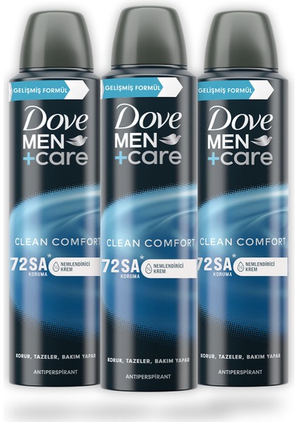 Men Care Clean Comfort Deodorant 150 ml x 3