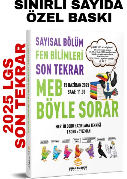 2025 Lgs Son Tekrar Sayısal Bölüm Fen Bilimleri Soru Bankası