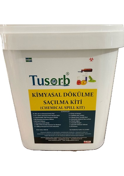 Kimyasal Dökülme Saçılma Kiti