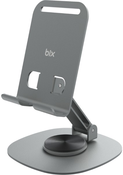 TS01 Katlanabilir 360° Çok Açılı Yükseklik Ayarlı Metal Masaüstü Tablet iPad Tutucu Telefon Standı