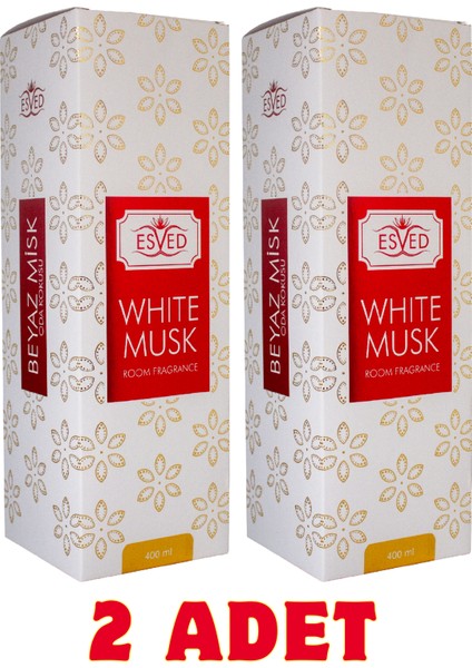 Beyaz Misk & White Musk Oda ve Kumaş Spreyi Seccade Spreyi Oda Kokusu Koku 400 ml 2 Adet