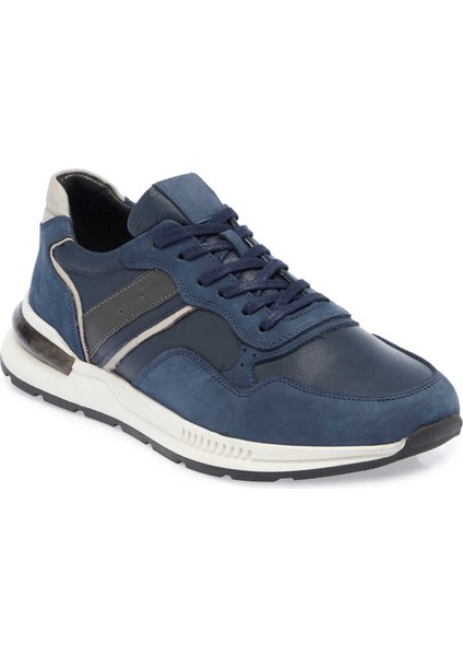 Lacivert Hakiki Deri Erkek Sneaker - E24I1AY56913-C39