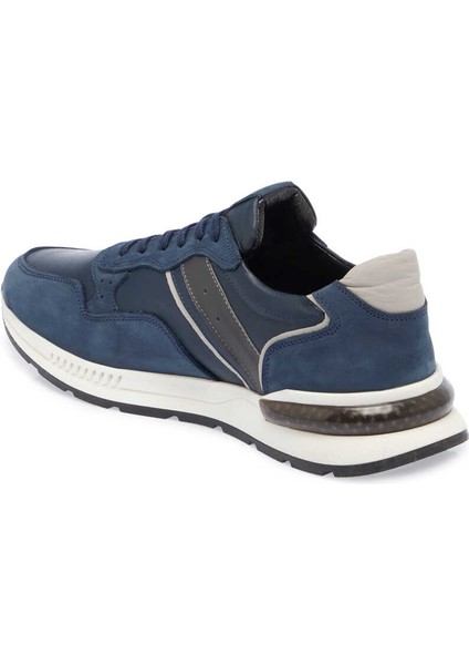 Lacivert Hakiki Deri Erkek Sneaker - E24I1AY56913-C39