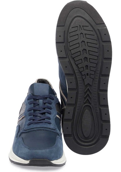 Lacivert Hakiki Deri Erkek Sneaker - E24I1AY56913-C39