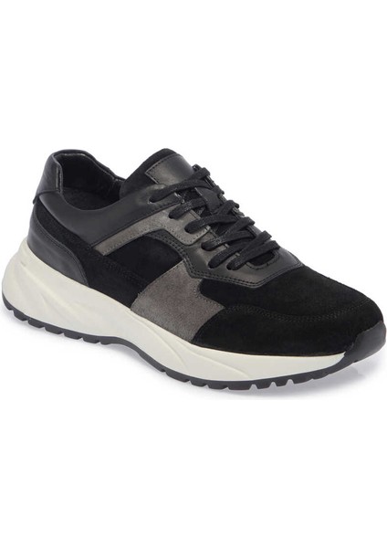 Siyah Hakiki Deri Erkek Sneaker - E24I1AY56911-A01