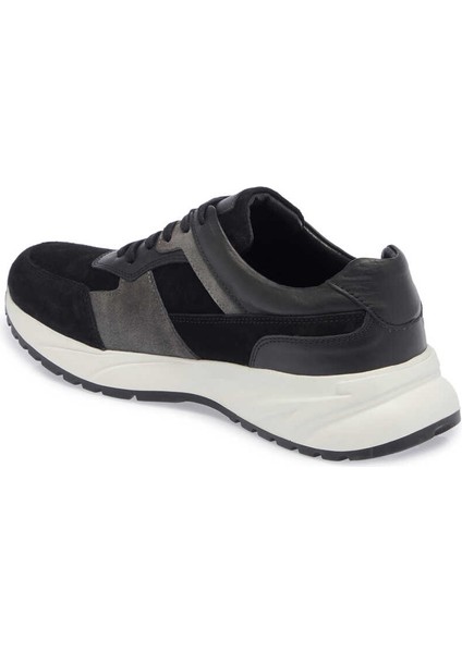 Siyah Hakiki Deri Erkek Sneaker - E24I1AY56911-A01 fiyatları