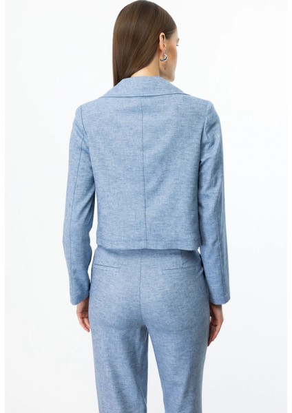 Süs Kapak Cepli Kısa Ceket Blue 04196 modelleri