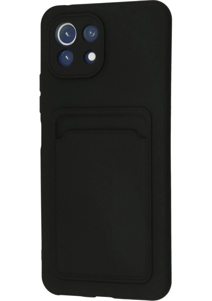 Xiaomi Mi 11 Lite Kılıf Kelvin Kartvizitli Silikon - Siyah Mrayd