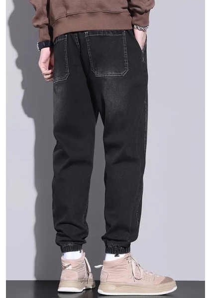 Reax Simon Beli ve Paçası Lastikli Ipli Jogger Kesim Erkek Jean Pantolon fırsatları