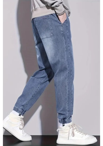 Reax Simon Beli ve Paçası Lastikli Ipli Jogger Kesim Erkek Jean Pantolon fiyatları