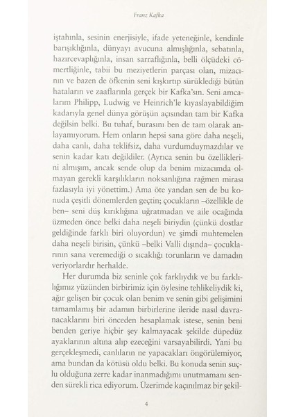 Babaya Mektup - Franz Kafka