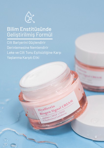 Biogen Signal Yüz Kremi | Laktoferrinli Bariyer Onarıcı Nemlendirici Krem | Kore Cilt Bakımı | 50 gr modelleri