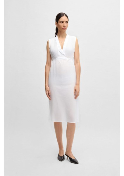 Midi Boy Anvelop Keten Elbise