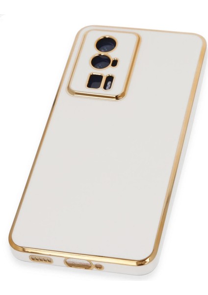 Xiaomi Poco F5 Pro Kılıf Volet Silikon - Beyaz Mrayd