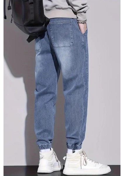 Reax Simon Beli ve Paçası Lastikli Ipli Jogger Kesim Erkek Jean Pantolon modelleri