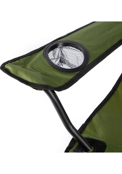 Eco Ergonomik Katlanır Kamp Sandalyesi Haki-Siyah