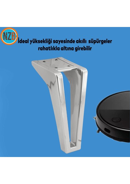 Mobilya Kanepe Tv Ünitesi Koltuk Ayağı 18 cm Krom Renk Konsol Ayakları indirimleri