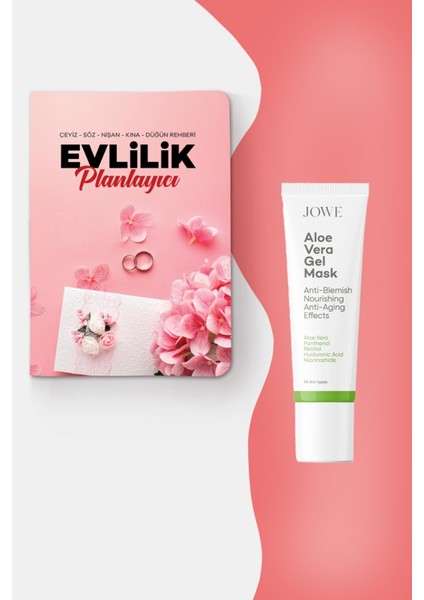 Nesnel Yayınlar Evlilik Planlayıcı Günlük ve Jowe Aloe Vera Özü Jel Maske - 40 ml