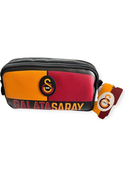 Galatasaray Lisanslı Jumbo Boy Çift Gözlü Kalem Çantası