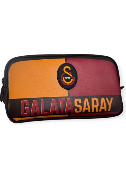 Galatasaray Lisanslı Jumbo Boy Çift Gözlü Kalem Çantası