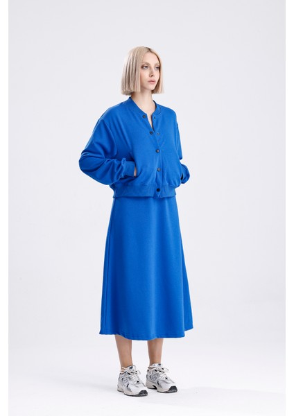 Tosco Kolları Latikli Uzun Elbise