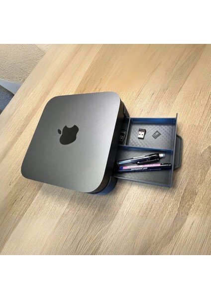Mac Mini Standı - 3D Pla Baskı (2010–2023 Uyumlu) + Çekmeceli Tasarım