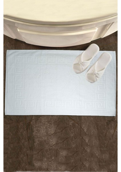 5 Li Otel Ayak Havlusu Bukle Ayak Izli 50 x 70 cm Beyaz 16/2 Avs 250 gr