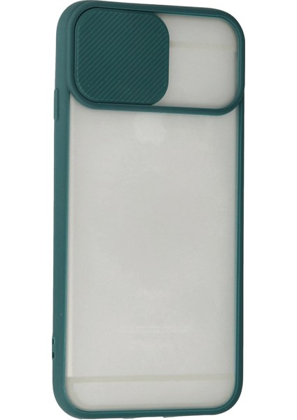 Apple iPhone 6 Plus Kılıf Palm Buzlu Kamera Sürgülü Silikon - Yeşil Mrayd