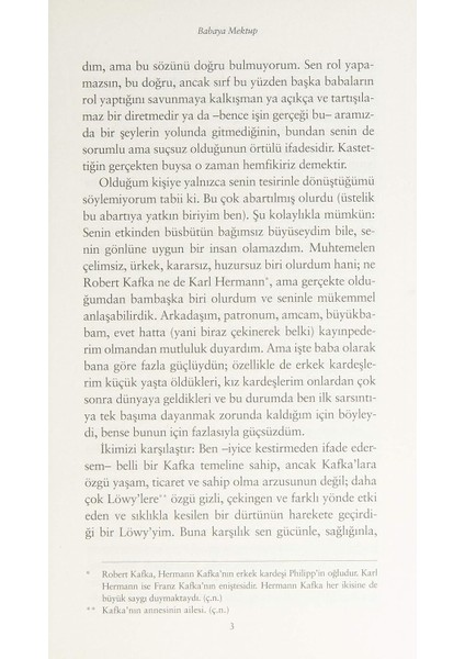 Babaya Mektup - Franz Kafka