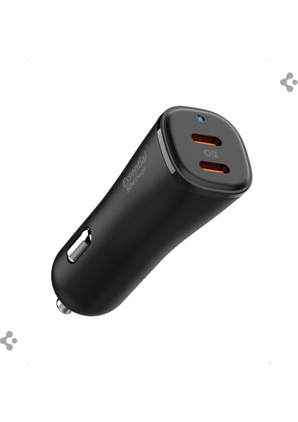 50W USB-C 2 Port Araç içi Hızlı Şarj Aleti Samsung PPS Destekli Akım Korumalı Güç Adaptörü iPhone & Android & iPad & MacBook Type-C PD 3.0 30W + 20W EV502 - ACP08523