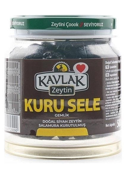 Kuru Sele Gemlik Siyah Zeytin 500 gr