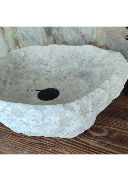 Gümüş Traverten Şekilsiz Doğal Patlatma Lavabo fırsatları